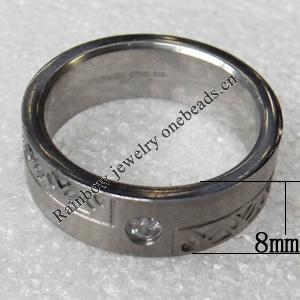 Stainless Steel Rings, wideth:8mm, Sold by PC