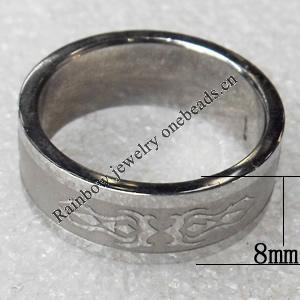 Stainless Steel Rings, wideth:8mm, Sold by PC
