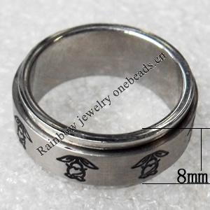 Stainless Steel Rings, wideth:8mm, Sold by PC