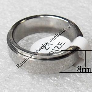 Stainless Steel Rings, wideth:8mm, Sold by PC