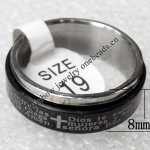 Stainless Steel Rings, wideth:8mm, Sold by PC