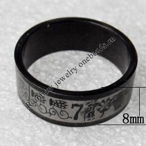 Stainless Steel Rings, wideth:8mm, Sold by PC