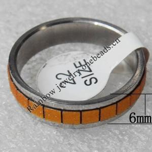 Stainless Steel Rings, wideth:6mm, Sold by PC