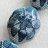 Ceramics Beads, Polygon 37x29mm Hole:3.5mm, Sold by Bag