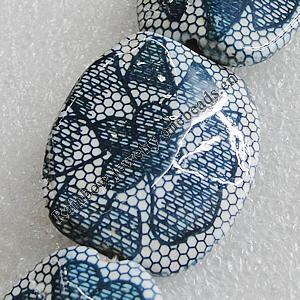 Ceramics Beads, Flat Drum 35x31mm Hole:3.5mm, Sold by Bag