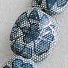 Ceramics Beads, Flat Drum 35x31mm Hole:3.5mm, Sold by Bag