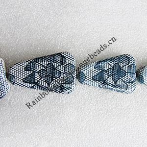 Ceramics Beads, Trapezia 44x29mm Hole:3mm, Sold by Bag