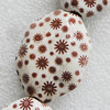 Ceramics Beads, Polygon 33x25mm Hole:3.5mm, Sold by Bag