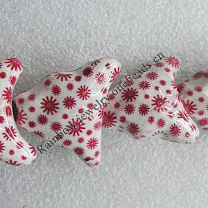 Ceramics Beads, Animal Head 31x28mm Hole:4mm, Sold by Bag
