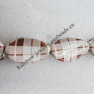 Ceramics Beads, Flat Oval 42x25mm, Hole:3mm, Sold by Bag