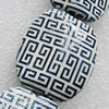 Ceramics Beads, 33x29mm, Hole:3mm, Sold by Bag