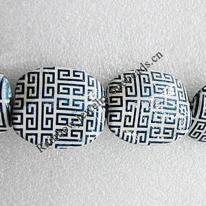 Ceramics Beads, 34x30mm, Hole:3mm, Sold by Bag