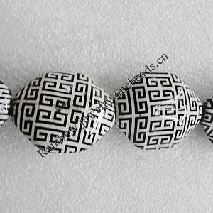 Ceramics Beads, Polygon 37x29mm, Hole:3.5mm, Sold by Bag