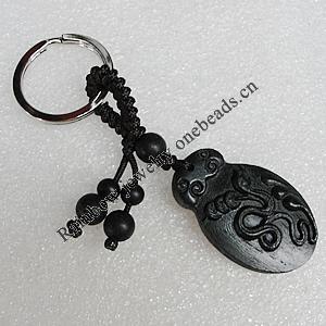 Olive Shell Key Chain, Bead size:41x25mm, Length Approx:9cm, Sold by Strand