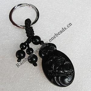 Olive Shell Key Chain, Bead size:41x25mm, Length Approx:9cm, Sold by Strand