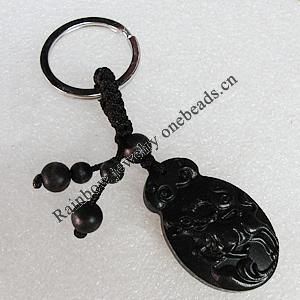 Olive Shell Key Chain, Bead size:41x25mm, Length Approx:9cm, Sold by Strand