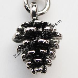 Zinc Alloy Charm/Pendants, Nickel-free & Lead-free, A Grade Fruit 13x9mm Hole:2mm, Sold by PC