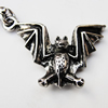 Zinc Alloy Charm/Pendants, Nickel-free & Lead-free, A Grade Animal 26x21mm Hole:2mm, Sold by PC