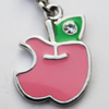 Zinc Alloy Enamel Charm/Pendant with Crystal, Nickel-free & Lead-free, A Grade Fruit 22x26mm Hole:2mm, Sold by PC