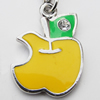 Zinc Alloy Enamel Charm/Pendant with Crystal, Nickel-free & Lead-free, A Grade Fruit 22x16mm Hole:2mm, Sold by PC