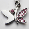 Zinc Alloy Charm/Pendant with Crystal, Nickel-free & Lead-free, A Grade Animal 20x15mm Hole:2mm, Sold by PC