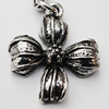 Zinc Alloy Charm/Pendants, Nickel-free & Lead-free, A Grade Flower 18x23mm Hole:2mm, Sold by PC