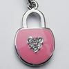 Zinc Alloy Enamel Charm/Pendant with Crystal, Nickel-free & Lead-free, A Grade Hnadbag 20x13mm Hole:2mm, Sold by PC