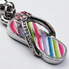 Zinc Alloy Enamel Charm/Pendant with Crystal, Nickel-free & Lead-free, A Grade Slippers 22x10mm Hole:2mm, Sold by PC