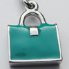 Zinc Alloy Enamel Pendants, Nickel-free & Lead-free, A Grade Handbag 18x14mm Hole:2mm, Sold by PC