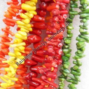Coral Beads, Chips, Mix Colour, 11x4-18x7mm, Hole:Approx 0.1mm, Sold by KG