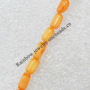 Coral Beads, Tube, Approx:3x7-4x8mm, Hole:Approx 0.1mm, Sold per 16-inch Strand