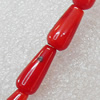 Coral Beads, Teardrop, 8x14mm, Hole:Approx 1mm, Sold per 16-inch Strand