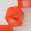 Coral Beads, Cube, 10mm, Hole:Approx 1mm, Sold per 16-inch Strand