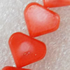Coral Beads, Heart, 10mm, Hole:Approx 1mm, Sold per 16-inch Strand