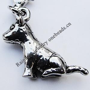 Zinc Alloy Charm/Pendants, Nickel-free & Lead-free, A Grade Animal 26x19mm Hole:2mm, Sold by PC