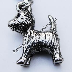 Zinc Alloy Charm/Pendants, Nickel-free & Lead-free, A Grade Animal 15x20mm Hole:2mm, Sold by PC