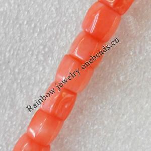 Coral Beads, 7x8mm, Hole:Approx 1mm, Sold per 16-inch Strand