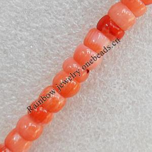 Coral Beads, Rondelle, 5x7mm, Hole:Approx 1mm, Sold per 16-inch Strand