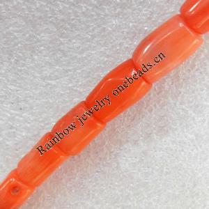 Coral Beads, Tube, 9x18mm, Hole:Approx 1mm, Sold by KG