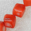 Coral Beads, Cube, 12mm, Hole:Approx 1mm, Sold by KG