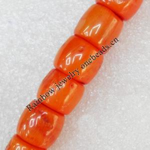Coral Beads, Drum, 15x14mm, Hole:Approx 1mm, Sold by KG