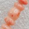 Coral Beads, 6x10mm, Hole:Approx 1mm, Sold per 16-inch Strand