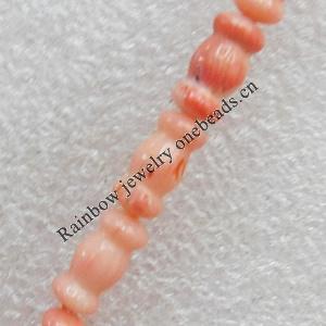 Coral Beads, 4x10mm, Hole:Approx 1mm, Sold per 16-inch Strand