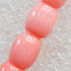 Coral Beads, Drum, 6x8mm, Hole:Approx 1mm, Sold per 16-inch Strand
