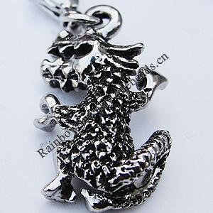 Zinc Alloy Charm/Pendants, Nickel-free & Lead-free, A Grade Animal 24x14mm Hole:2mm, Sold by PC