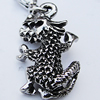 Zinc Alloy Charm/Pendants, Nickel-free & Lead-free, A Grade Animal 24x14mm Hole:2mm, Sold by PC
