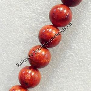 Grass Corals Beads Natural, Round, 8mm, Hole:Approx 1mm, Sold per 15.7-inch Strand