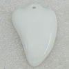 Ceramics Pendants, Leaf 47x32mm Hole:2.5mm, Sold by PC