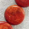 Grass Corals Beads Natural, Flat Round, 15x7mm, Hole:Approx 1mm, Sold by KG