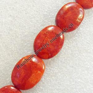 Grass Corals Beads Natural, Flat Oval, 15x20mm, Hole:Approx 1mm, Sold by KG